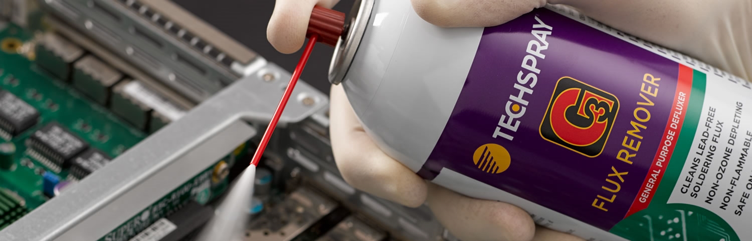 How do I remove flux from a printed circuit board (PCB)? - Banner